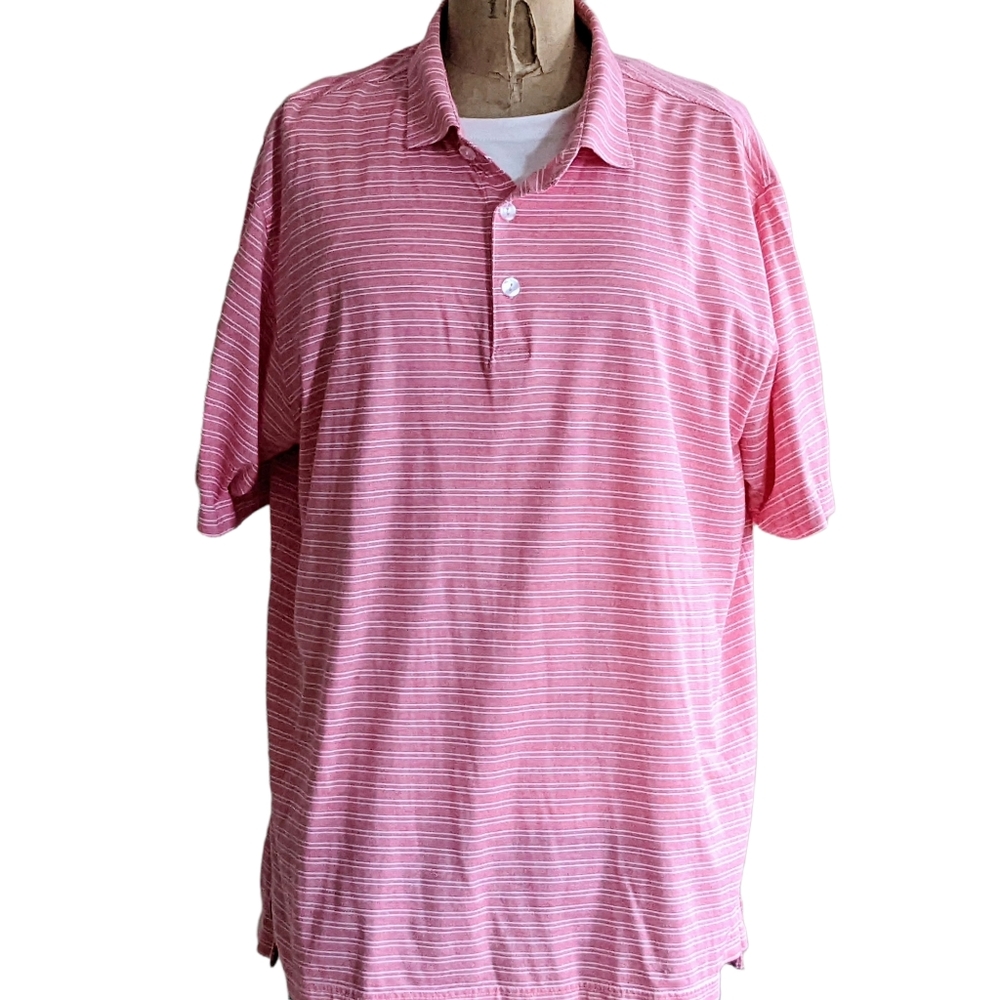 Peter Millar Striped Polo Size XL